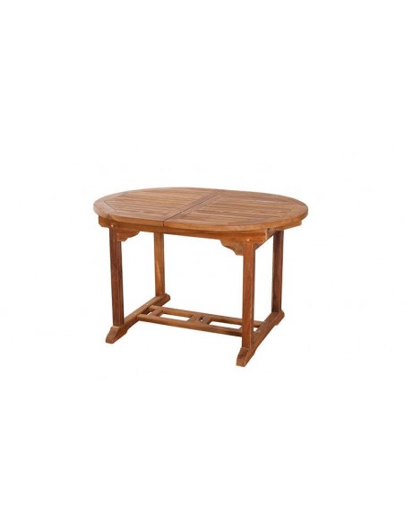 Table de jardin ovale extensible en bois de teck massif