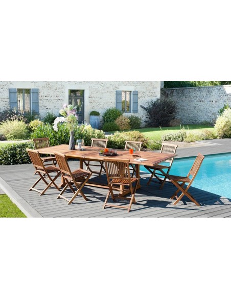 Chaise de jardin pliable en bois de teck classique