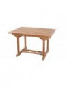 Salon de jardin 6 places en bois naturel