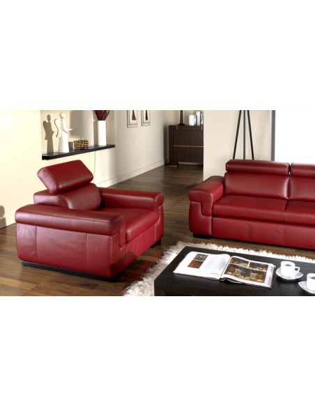 Fauteuil cuir VALENCE - Fauteuil cuir design