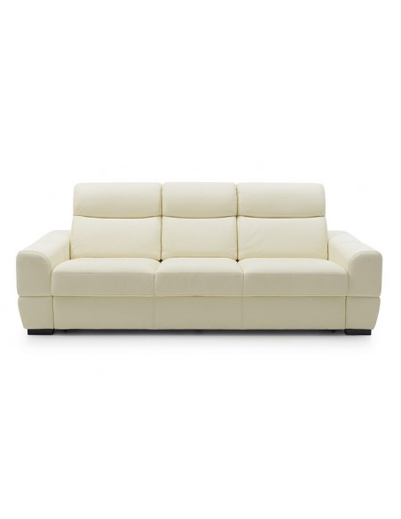 Canapé en cuir convertible 3 places dossier hauts ajustables