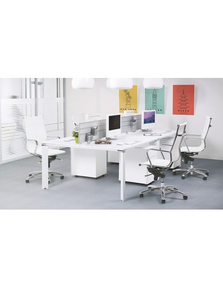 Bureau contemporain blanc