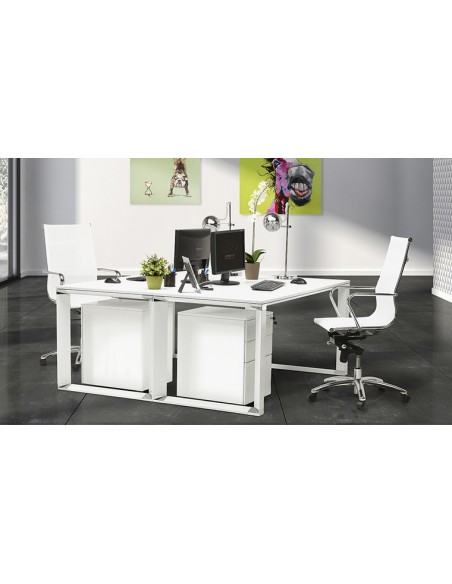 Bureau contemporain blanc