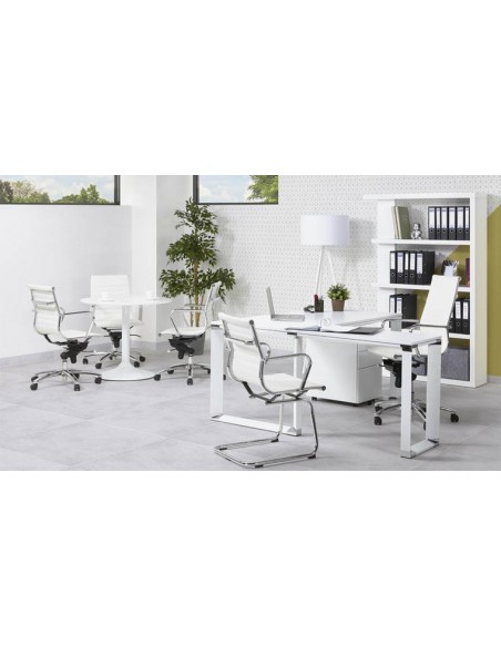 Bureau d'angle blanc design