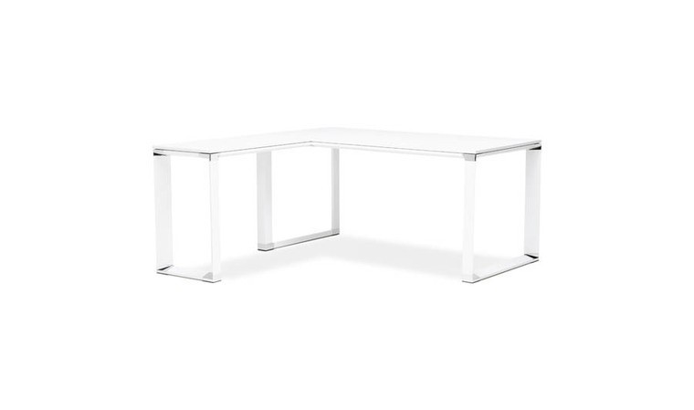 BUREAU D'ANGLE CONTEMPORAIN 7419PORP DECOR BLANC