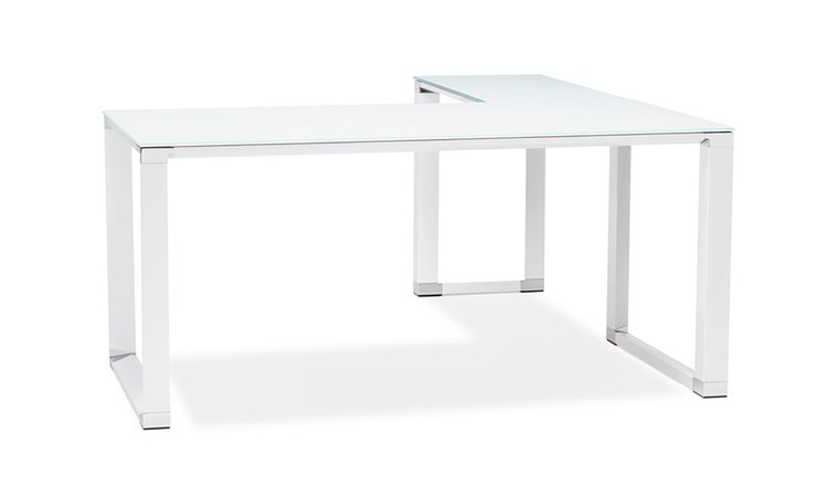 Bureau d'angle vintage blanc Artic