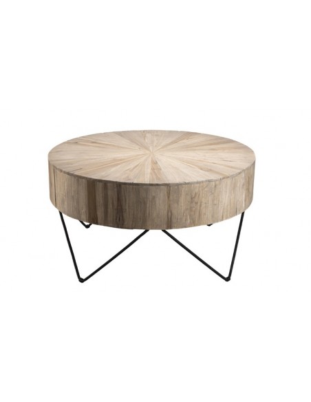 Table basse ronde teck