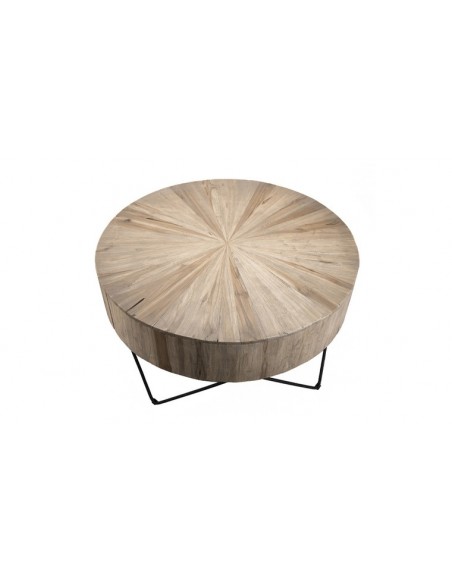 Table basse ronde teck