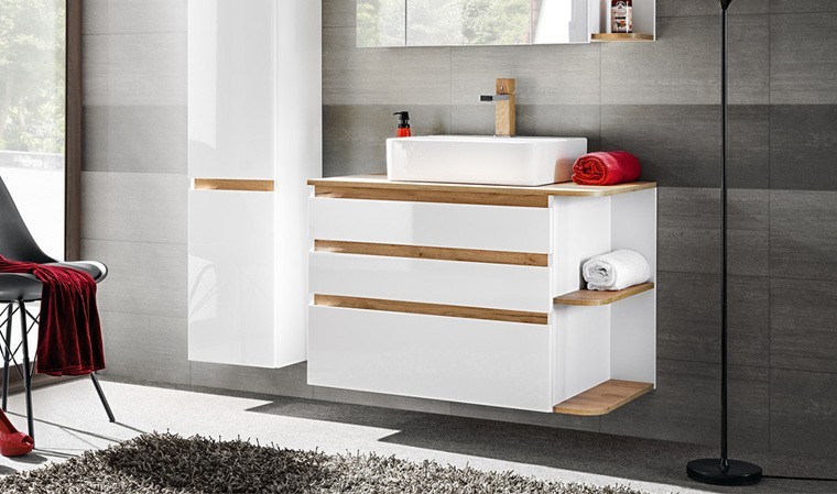 Meuble Moderne Scandinave Avec Vasque A Poser Torres