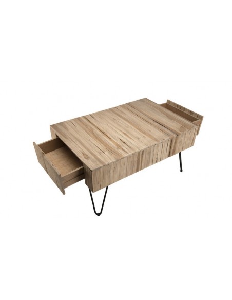 Table basse tiroir teck