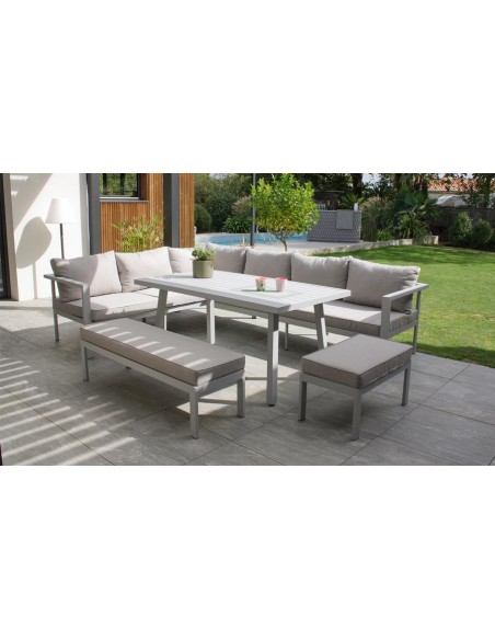 salon de jardin moderne gris