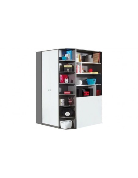 Grande armoire d'angle pour enfant ou adolescent