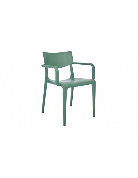 Fauteuil jardin empilable vert Town