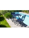 Chaise jardin pliante bleu canard