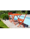Chaise jardin pliante orange Marius