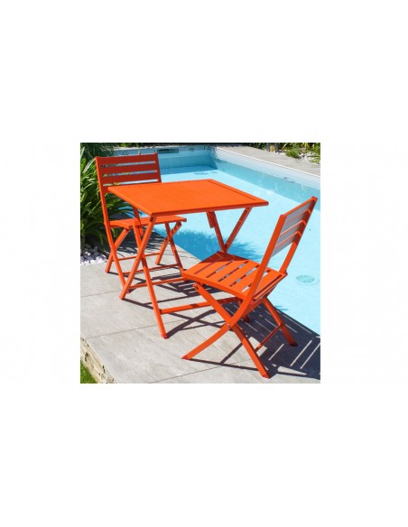 Chaise jardin pliante orange Marius