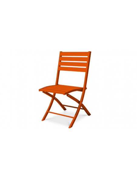 Chaise jardin pliante orange Marius