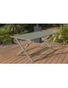 Table jardin pliante gris métal