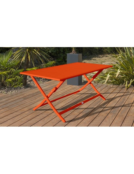 Table jardin pliante orange marius