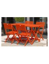 Table jardin pliante orange marius