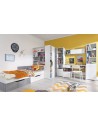 Grand dressing d'angle lumière LED incluse alaska blanc