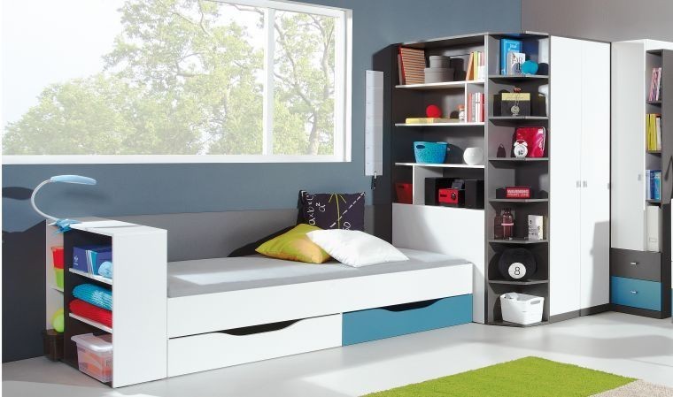 Lit banquette ado avec rangement pour chambre adolescent pas cher