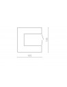 Grand dressing d'angle lumière LED incluse alaska blanc