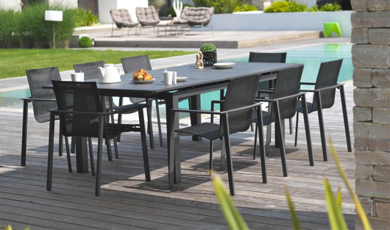 Ensemble repas de jardin Table avec 8 chaises résine tressée - Cdiscount  Jardin