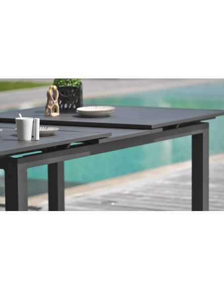 Salon jardin extensible anthracite Miami