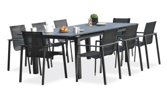 Salon jardin extensible anthracite Miami