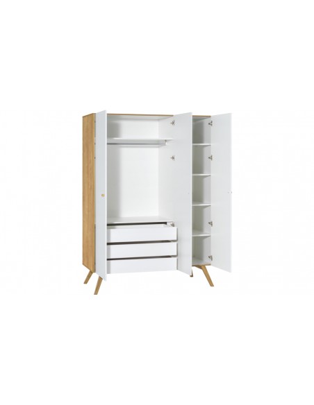 Armoire scandinave 3 portes Nature