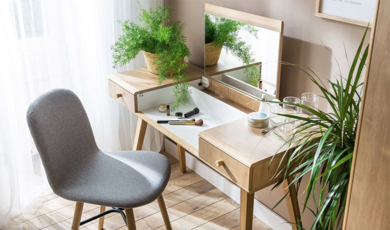 Coiffeuse bureau avec miroir scandinave Nature Vox - House and Garden