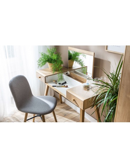 Coiffeuse bureau scandinave nature