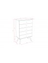 Commode scandinave 5 tiroirs nature