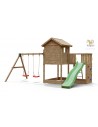 Aire jeux bois balançoire Galaxy