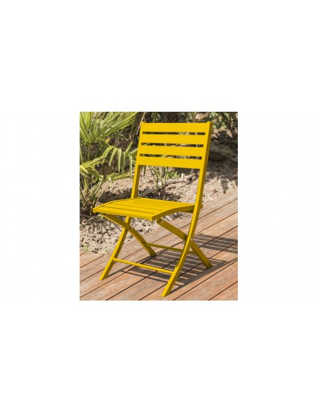 Chaise jardin pliante moutarde Marius