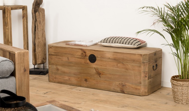 Coffre de rangement NINAO 70 cm en bois