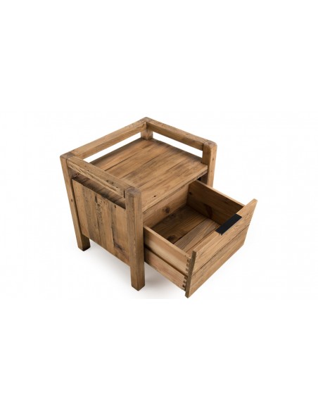 table chevet en pin recyclé Jack
