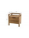 table chevet en pin recyclé Jack
