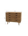 Commode 4 tiroirs sapin Noah