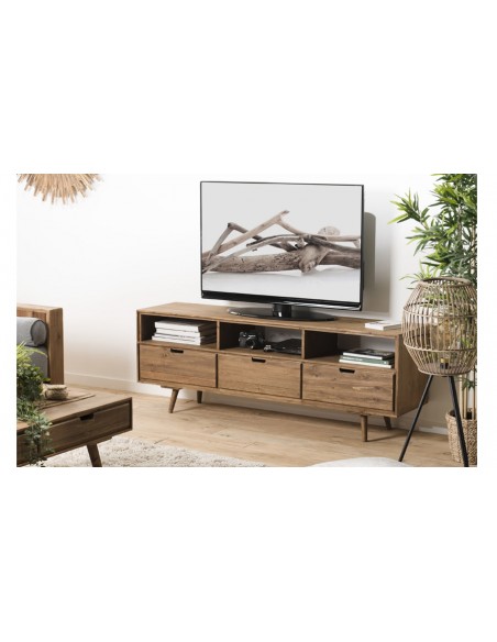 Meuble télé scandinave sapin