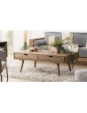 Table basse scandinave 4 tiroirs