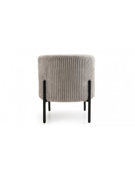 Tabouret velours gris perle Emilia