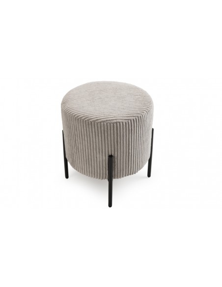 Tabouret velours gris perle Emilia