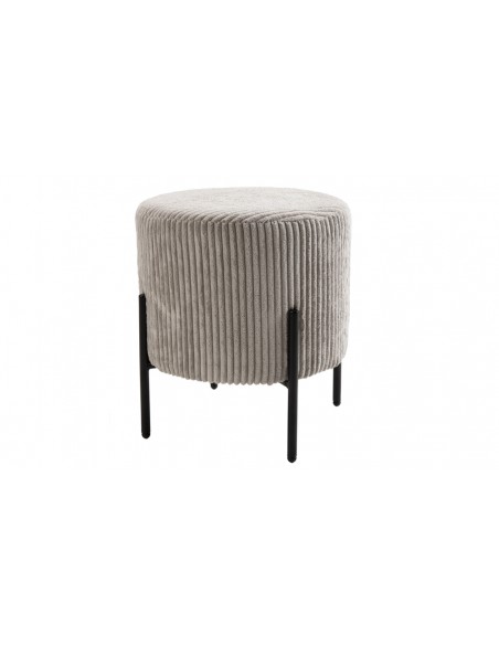 Tabouret velours gris perle Emilia