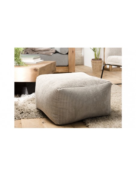 Pouf velours gris perle Emilia