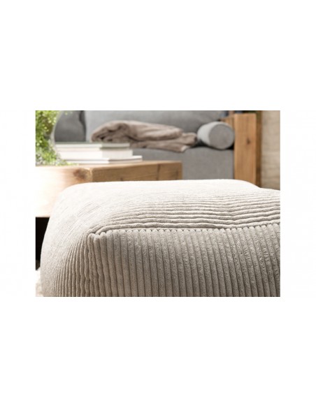 Pouf velours gris perle Emilia