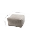 Pouf velours gris perle Emilia
