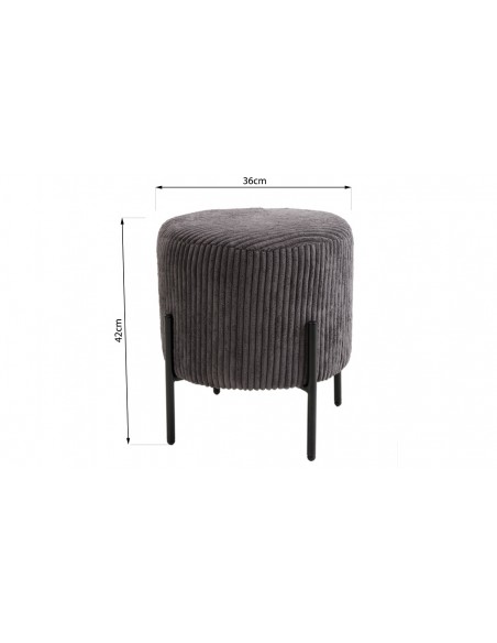 tabouret emilia velours cotele