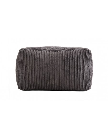 pouf velours cotelé anthracite